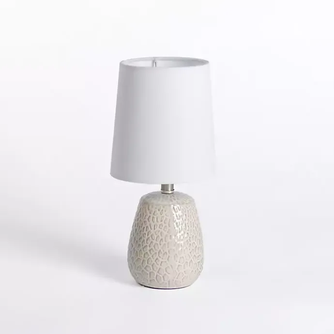Hot Kirklands Home Neutral Giraffe Pattern Mini Table Lamp White