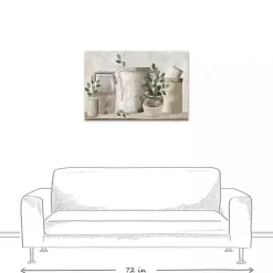 Online Kirklands Home Neutral Greenery Pottery Canvas Art Print Gray