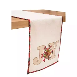 Discount Kirklands Home Neutral Joy Christmas Table Runner Tan