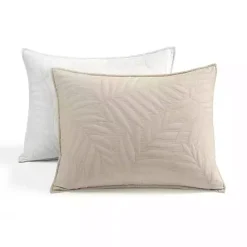 Kirklands Home Neutral Leaf Reversible 3-pc. Cali King Quilt Set