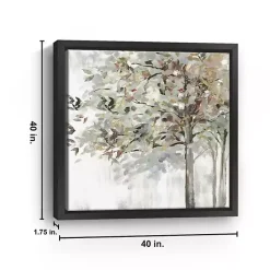 Kirklands Home Neutral Leaves Framed Canvas Art Print, 40x40 in. Gray
