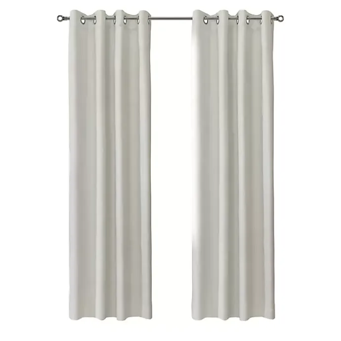 Outlet Kirklands Home Neutral Light Filtering Curtain Panel, 63 in. Ivory