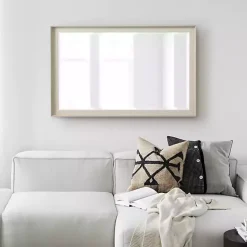 Clearance Kirklands Home Neutral Linen Beveled Wall Mirror
