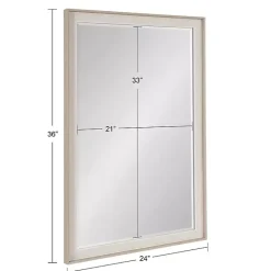 Clearance Kirklands Home Neutral Linen Beveled Wall Mirror