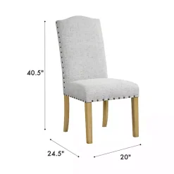 Clearance Kirklands Home Neutral Nailhead Parsons Dining Chairs, Set of 2 Multi