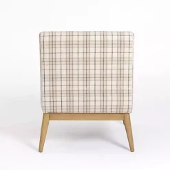 Online Kirklands Home Neutral Plaid Slipper Accent Chair