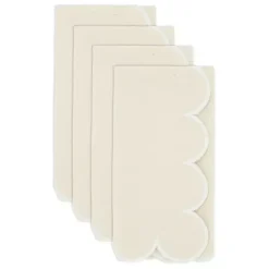 Sale Kirklands Home Neutral Scalloped Edge Napkins, Set of 4 Tan