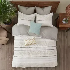 Kirklands Home Neutral Stripe Full/Queen 3-pc. Comforter Set