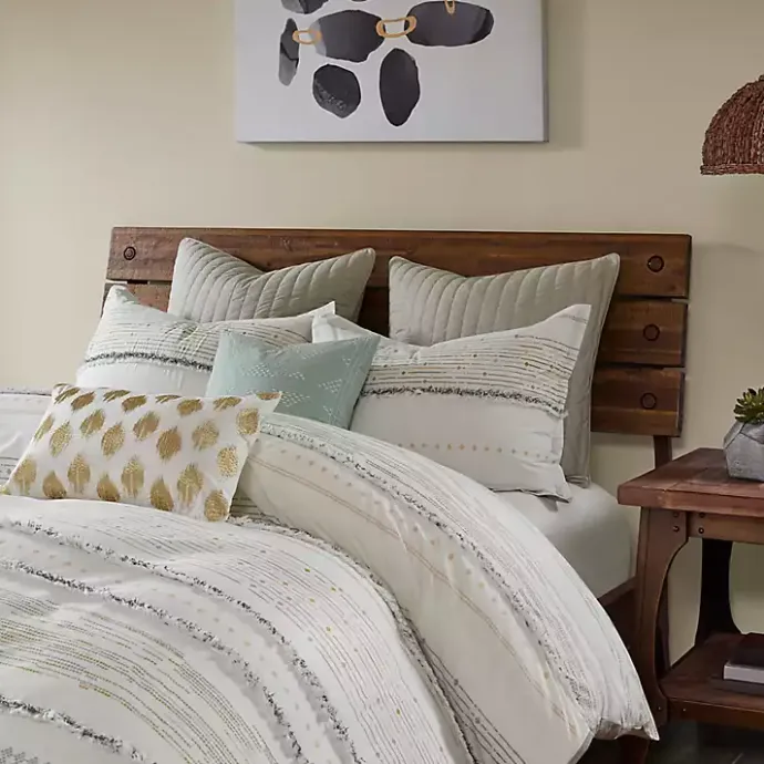Outlet Kirklands Home Neutral Stripe King 3-pc. Comforter Set