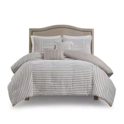 Outlet Kirklands Home Neutral Striped 5-pc. Full/Queen Comforter Set