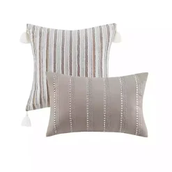 Outlet Kirklands Home Neutral Striped 5-pc. Full/Queen Comforter Set