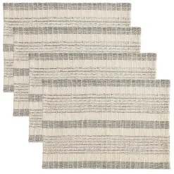 Online Kirklands Home Neutral Striped Woven Placemats, Set of 4
