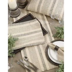 Online Kirklands Home Neutral Striped Woven Placemats, Set of 4
