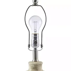 Outlet Kirklands Home Neutral Textured Ceramic Rivera Table Lamp Tan