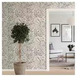 Online Kirklands Home Neutral Tropic Floral Peel & Stick Wallpaper