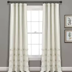 Discount Kirklands Home Neutral Vintage Stripe Curtain Panel Set, 84 in.