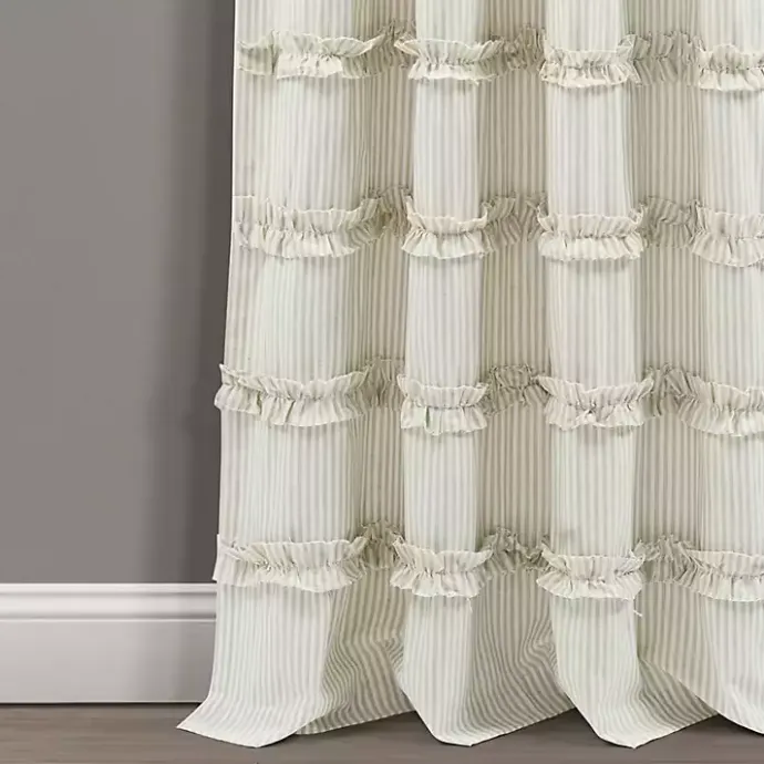 Discount Kirklands Home Neutral Vintage Stripe Curtain Panel Set, 95 in.