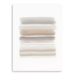 Sale Kirklands Home Neutral Watercolor Stripes Canvas Art Print