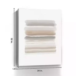 Sale Kirklands Home Neutral Watercolor Stripes Canvas Art Print
