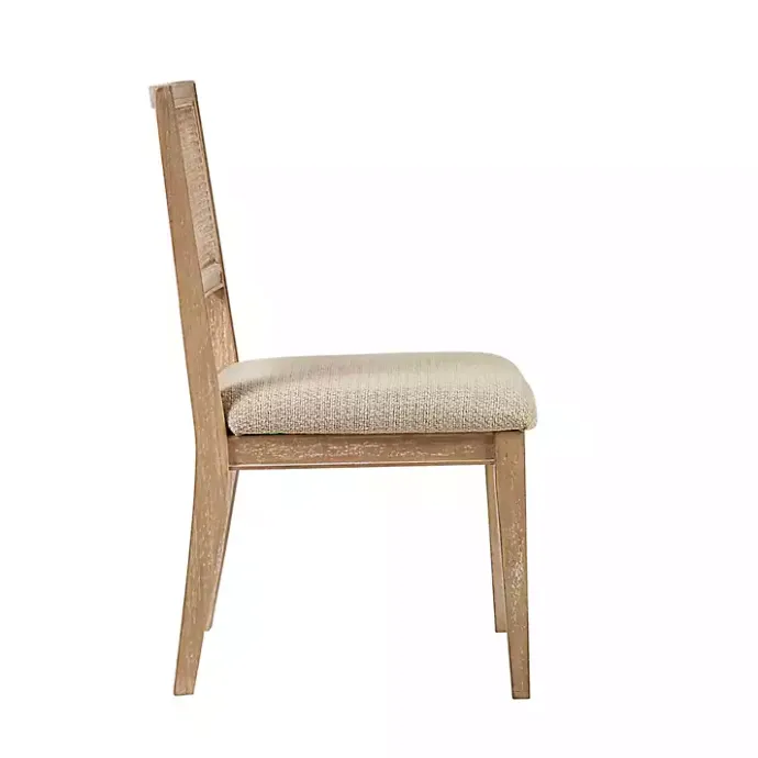Sale Kirklands Home Neutral Woven Back Dining Chairs, Set of 2 Tan