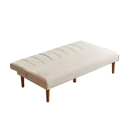 Best Kirklands Home Neutral Woven Channel Convertible Sofa Tan