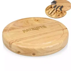 Hot Kirklands Home New England Patriots Cheese Board and Tool Set Tan