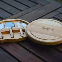 Hot Kirklands Home New England Patriots Cheese Board and Tool Set Tan
