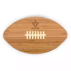 Clearance Kirklands Home New Orleans Saints Bamboo Football Cutting Board Tan