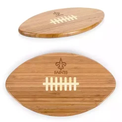 Clearance Kirklands Home New Orleans Saints Bamboo Football Cutting Board Tan