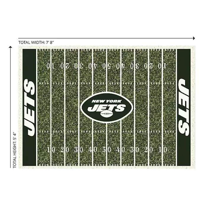 Hot Kirklands Home New York Jets Home Field Area Rug, 6x8 Green