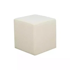 New Kirklands Home Newton Boucle Square Ottoman Ivory