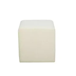 New Kirklands Home Newton Boucle Square Ottoman Ivory