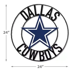 New Kirklands Home NFL Dallas Cowboys Wrought Iron Wall Plaque
