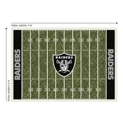 New Kirklands Home NFL Las Vegas Raiders Home Field Area Rug, 6x8