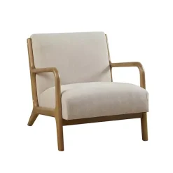 Hot Kirklands Home Nolan Cream Lounge Accent Chair White