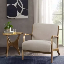 Hot Kirklands Home Nolan Cream Lounge Accent Chair White
