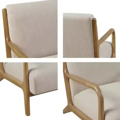 Hot Kirklands Home Nolan Cream Lounge Accent Chair White