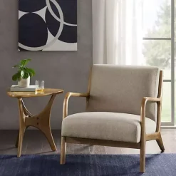 Clearance Kirklands Home Nolan Sand Mid-Century Accent Chair Tan