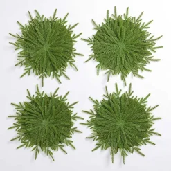 Best Kirklands Home Norfolk Pine Christmas Placemats, Set of 4 Green