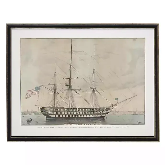 Kirklands Home North Carolina United States Ship Framed Art Print