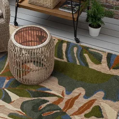 Discount Kirklands Home North Shore Botanical Outdoor Area Rug, 6x9 Multi