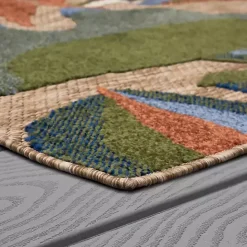 New Kirklands Home North Shore Botanical Outdoor Area Rug, 7x10 Multi