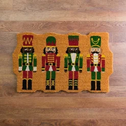 Outlet Kirklands Home Nutcracker Shaped Christmas Doormat
