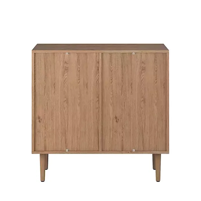 Hot Kirklands Home Oak Wood and Arched Rat 2-Door Cabinet Tan