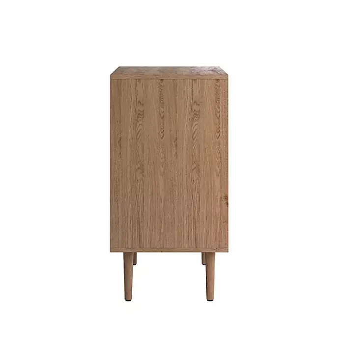 Hot Kirklands Home Oak Wood and Arched Rat 2-Door Cabinet Tan