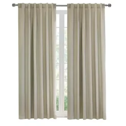 Discount Kirklands Home Oatmeal Baxter Blackout Curtain Panel, 95 in. Tan
