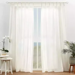 Discount Kirklands Home Oatmeal Braided 2-pc. Curtain Panel Set, 108 in.