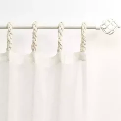 Online Kirklands Home Oatmeal Braided 2-pc. Curtain Panel Set, 96 in. Ivory