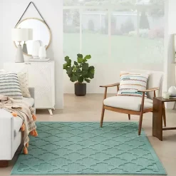 Sale Kirklands Home Ocean Aqua Trellis Outdoor Area Rug, 4x6 Blue