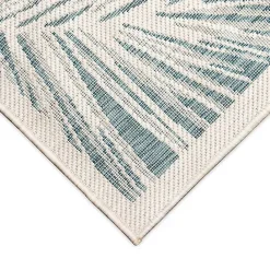 Discount Kirklands Home Ocean Blue Palm Leaves Outdoor Area Rug, 6x9
